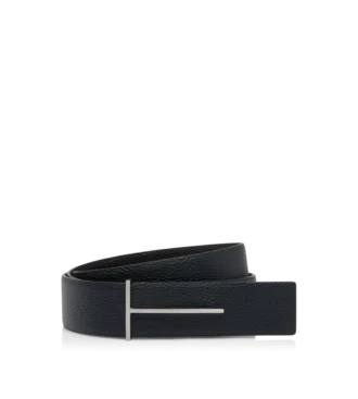 Cintura reversibile slim in pelle martellata
