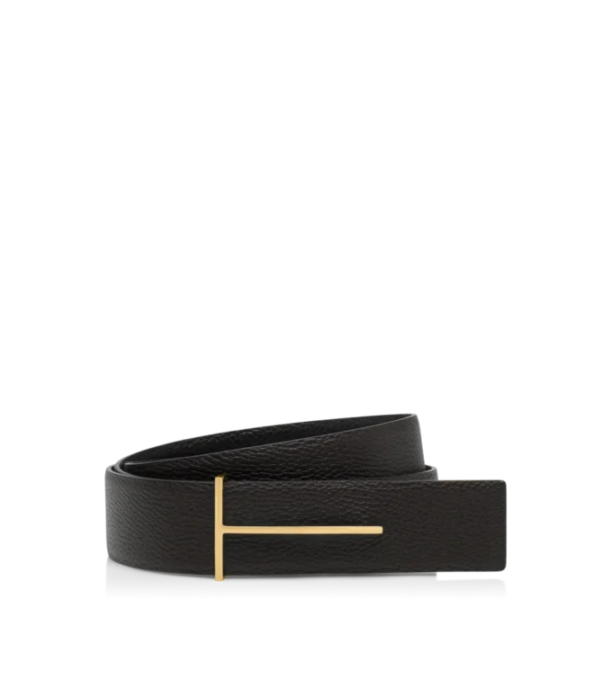 Cintura reversibile slim in pelle martellata