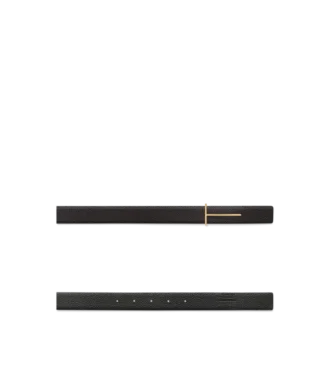 Cintura reversibile slim in pelle martellata
