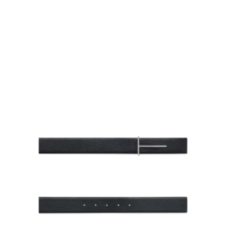 Cintura reversibile slim in pelle martellata