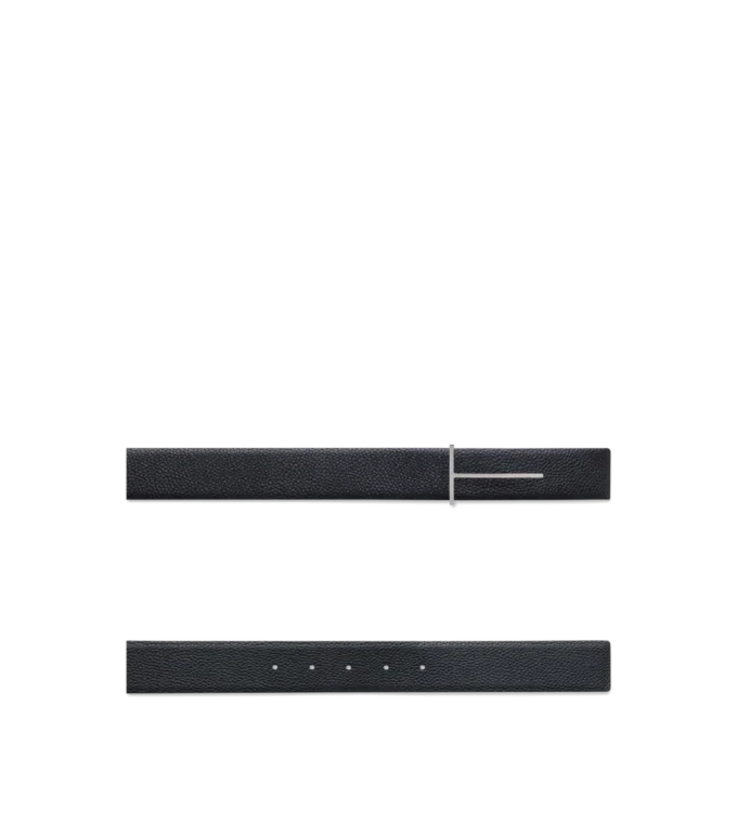 Cintura reversibile slim in pelle martellata