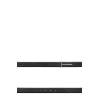 Cintura reversibile slim in pelle martellata