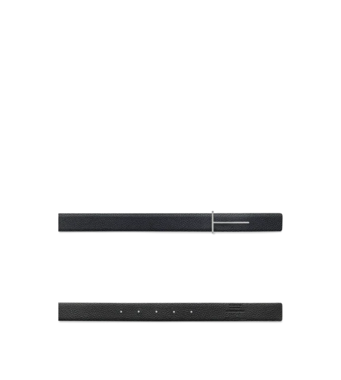 Cintura reversibile slim in pelle martellata