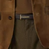 Cintura reversibile slim in pelle martellata