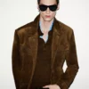 Cintura reversibile slim in pelle martellata