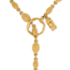 Collana Grace Lariat in ottone dorato vintage