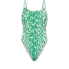 Costume da bagno con scollo rotondo profondo