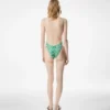 Costume da bagno con scollo rotondo profondo