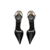 Décolleté con cinturino alla caviglia e fibbia a T in morbida pelle fiore Décolleté con cinturino alla caviglia e fibbia a T in morbida pelle fiore