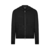 Felpa con cappuccio e zip in cashmere