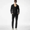 Felpa con cappuccio e zip in cashmere