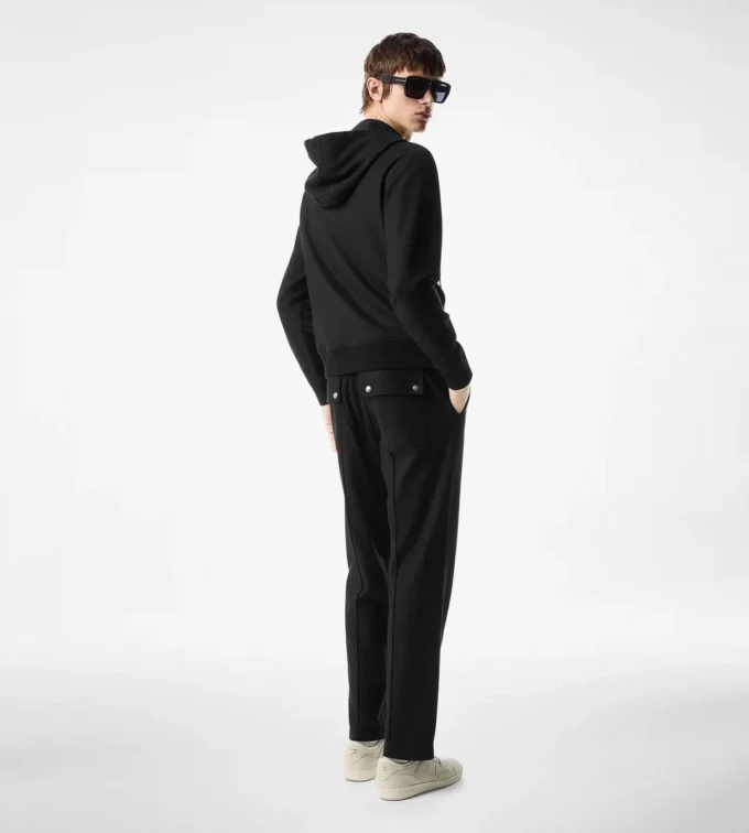 Felpa con cappuccio e zip in cashmere
