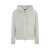 Felpa con cappuccio e zip in spugna
