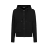 Felpa con cappuccio e zip tinta in capo