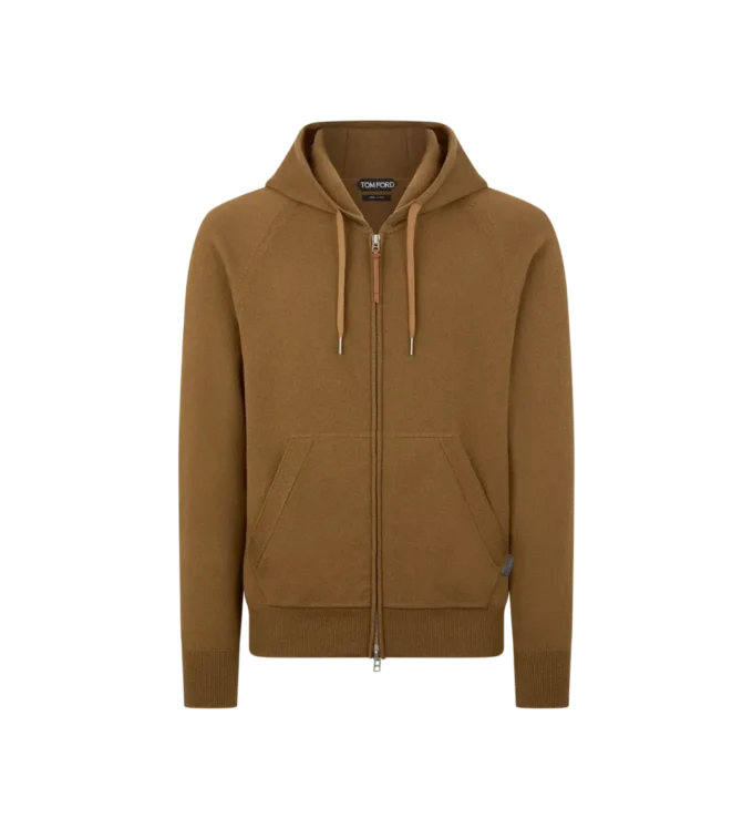 Felpa con cappuccio in cashmere merino