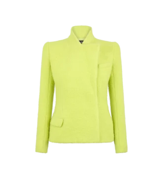 Giacca avvolgente in tweed misto lana, cashmere e seta con paillettes