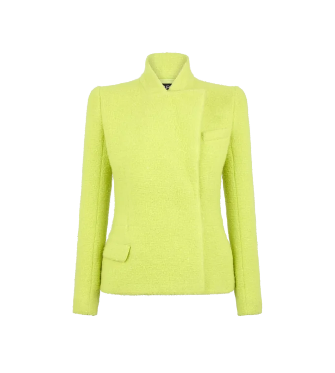 Giacca avvolgente in tweed misto lana, cashmere e seta con paillettes Giacca avvolgente in tweed misto lana, cashmere e seta con paillettes