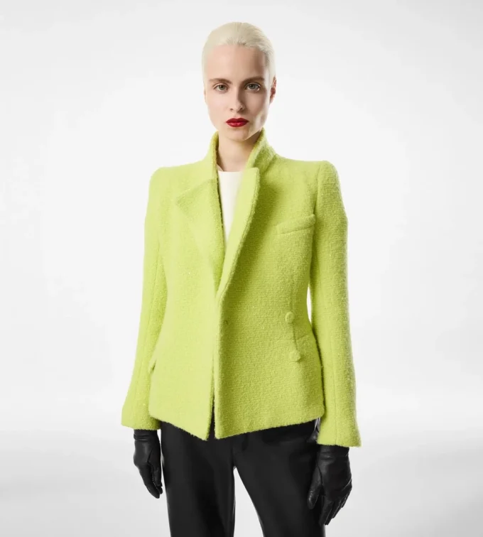 Giacca avvolgente in tweed misto lana, cashmere e seta con paillettes Giacca avvolgente in tweed misto lana, cashmere e seta con paillettes