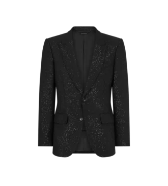 Giacca bouclé leggera con paillettes