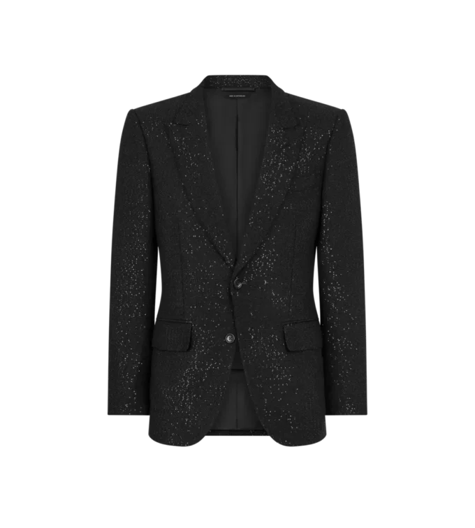 Giacca bouclé leggera con paillettes Giacca bouclé leggera con paillettes