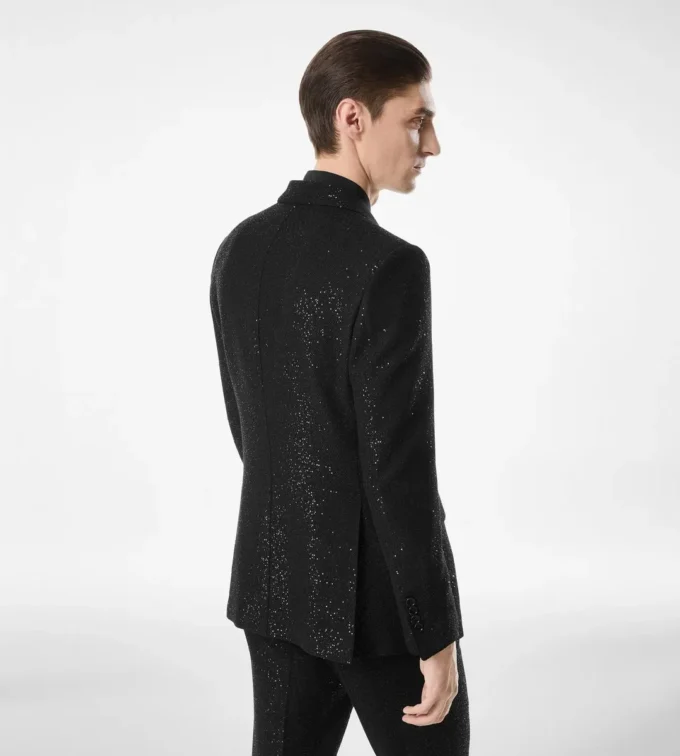Giacca bouclé leggera con paillettes Giacca bouclé leggera con paillettes
