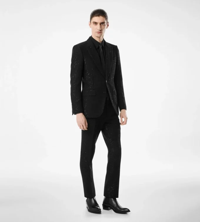 Giacca bouclé leggera con paillettes Giacca bouclé leggera con paillettes