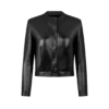 Giacca cardigan in pelle nappa Giacca cardigan in pelle nappa