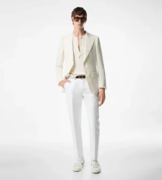Giacca cardigan Shelton con trama a canestro