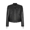 Giacca da motociclista in pelle nappa martellata
