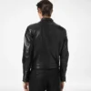 Giacca da motociclista in pelle nappa martellata
