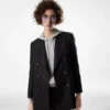 Giacca doppiopetto in cashmere con revers a lancia Giacca doppiopetto in cashmere con revers a lancia
