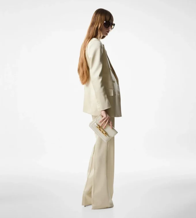 Giacca doppiopetto “Wallis” in twill di seta e lana Giacca doppiopetto “Wallis” in twill di seta e lana