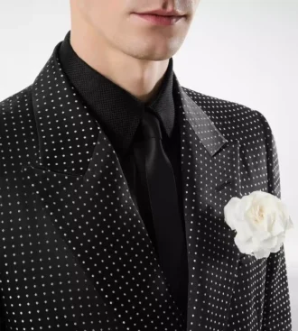 Giacca Duchesse Polka Dot Jacquard