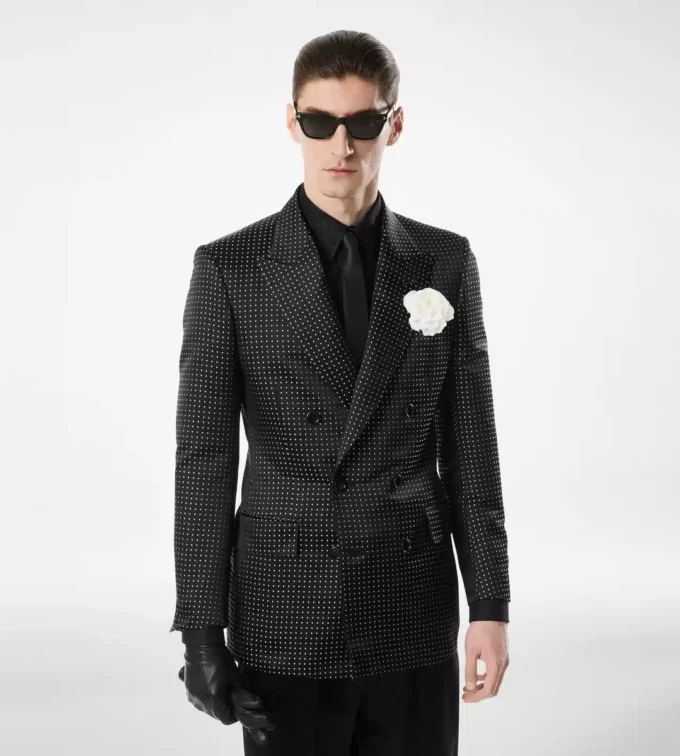 Giacca Duchesse Polka Dot Jacquard