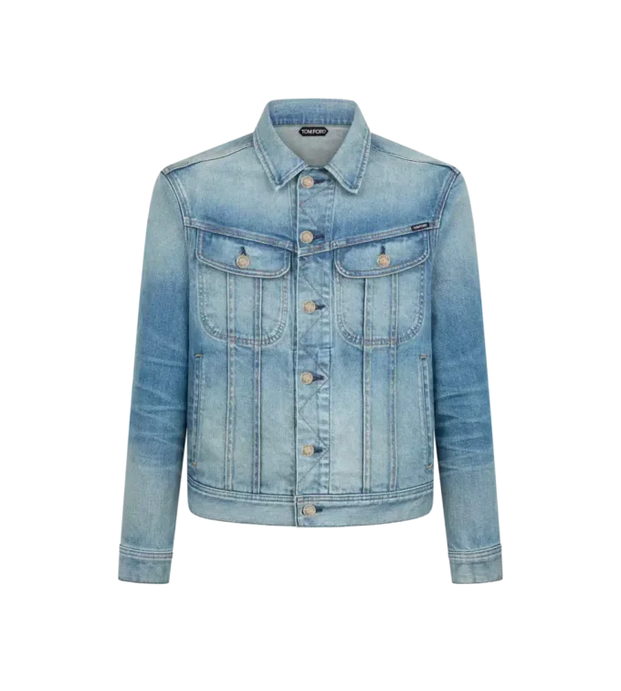 Giacca Icon in denim con cimosa