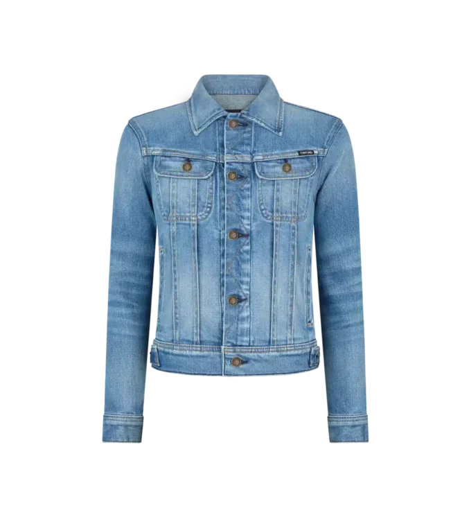 Giacca in denim lavato pietra estivo Giacca in denim lavato pietra estivo