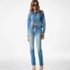 Giacca in denim lavato pietra estivo Giacca in denim lavato pietra estivo