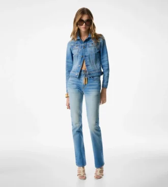 Giacca in denim lavato pietra estivo
