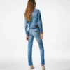 Giacca in denim lavato pietra estivo Giacca in denim lavato pietra estivo