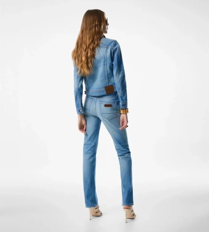 Giacca in denim lavato pietra estivo Giacca in denim lavato pietra estivo