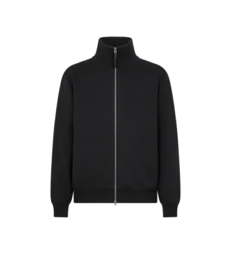 Giacca in lana double face con zip integrale