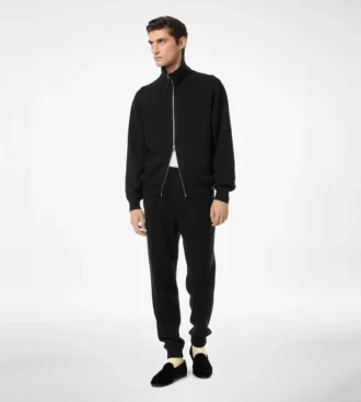 Giacca in lana double face con zip integrale