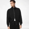 Giacca in lana double face con zip integrale