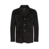Giacca militare in pelle scamosciata di cashmere Giacca militare in pelle scamosciata di cashmere