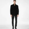 Giacca militare in pelle scamosciata di cashmere Giacca militare in pelle scamosciata di cashmere