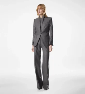 Pantaloni sartoriali a gamba larga con doppia piega