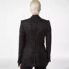 Giacca monopetto in duchesse jacquard a pois Giacca monopetto in duchesse jacquard a pois