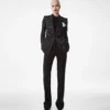 Giacca monopetto in duchesse jacquard a pois Giacca monopetto in duchesse jacquard a pois