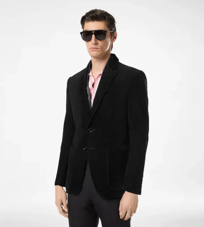 Giacca sartoriale in cashmere scamosciato