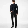 Giacca Shelton in tessuto sharkskin